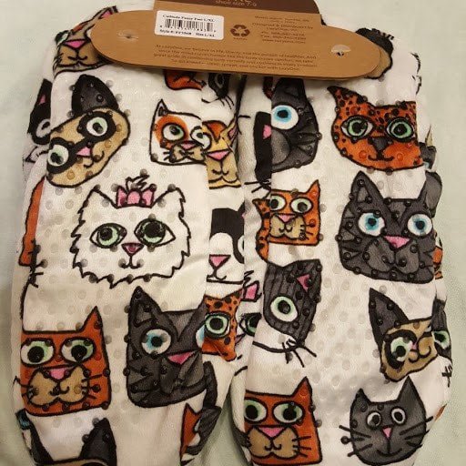 Catitude Fuzzy Feet Slipper Fur Cats non skid