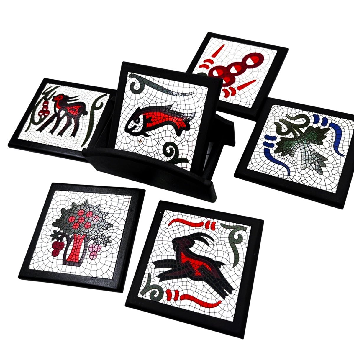 Coaster Set Mosaics 6 pcs Square