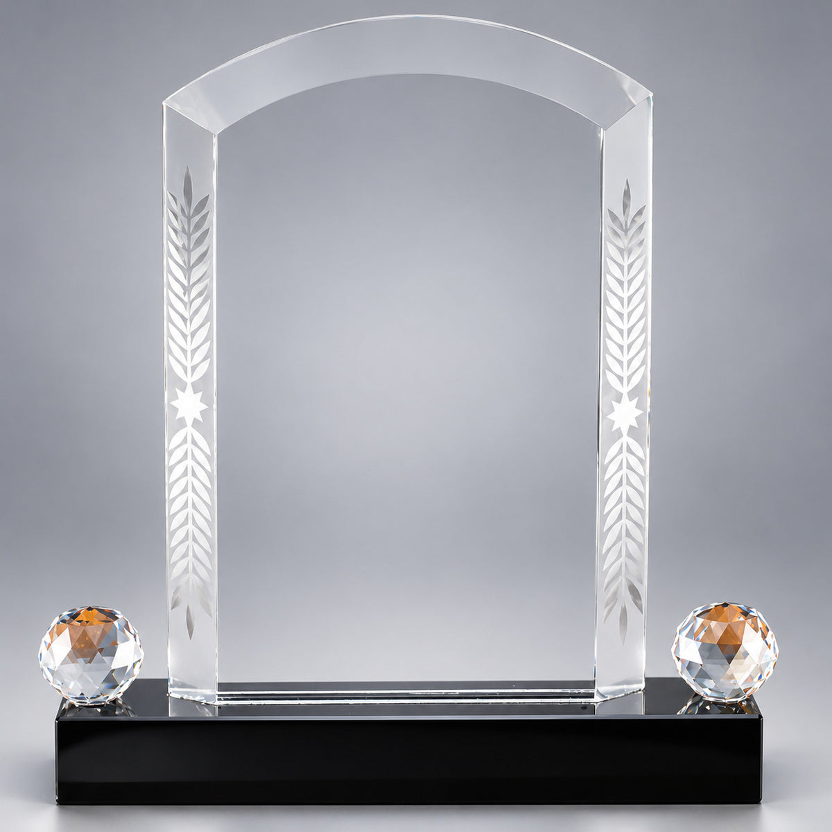 Plaque Gate Crystal - Free Hand Engraving