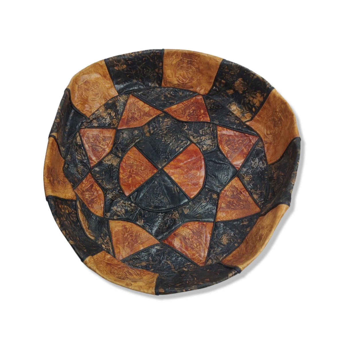Genuine Leather Pouf Cushion