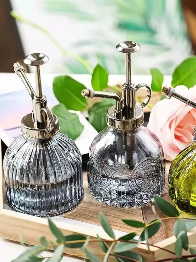 Glass Watering Spray Bottle Vintage