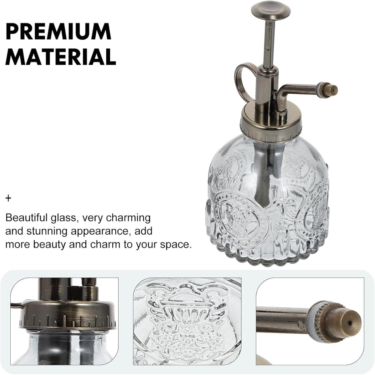 Glass Watering Spray Bottle Vintage