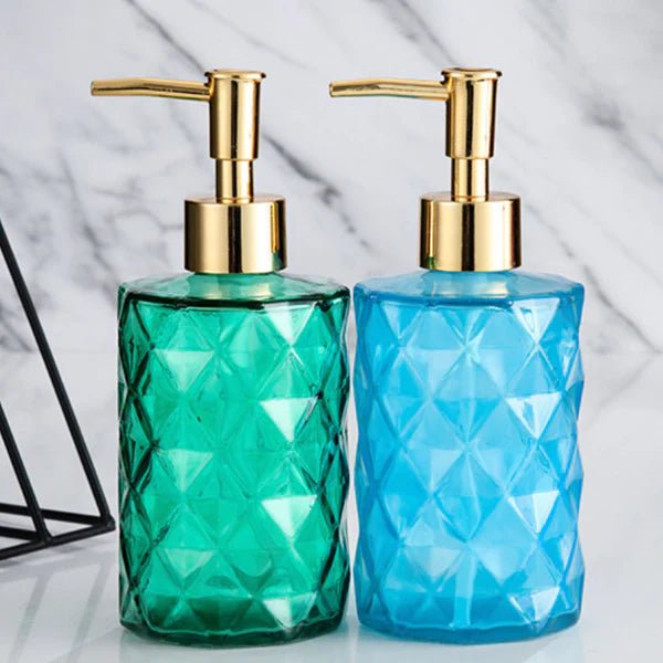 Luxury Glass Soap Dispenser with Stainless Steel Pump