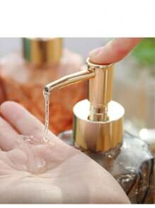 Luxury Glass Soap Dispenser with Stainless Steel Pump