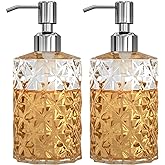 Luxury Glass Soap Dispenser with Stainless Steel Pump
