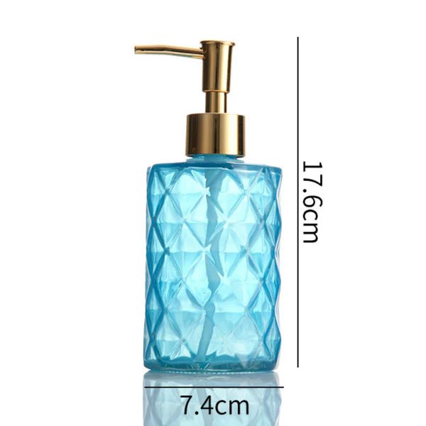 Luxury Glass Soap Dispenser with Stainless Steel Pump