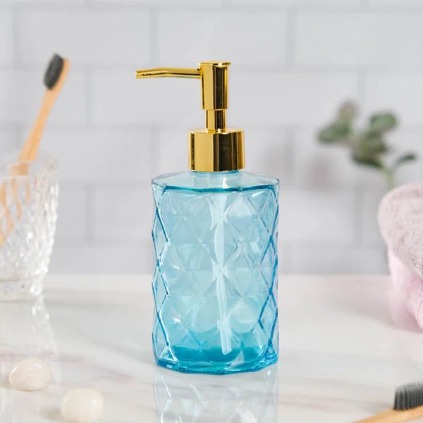 Luxury Glass Soap Dispenser with Stainless Steel Pump