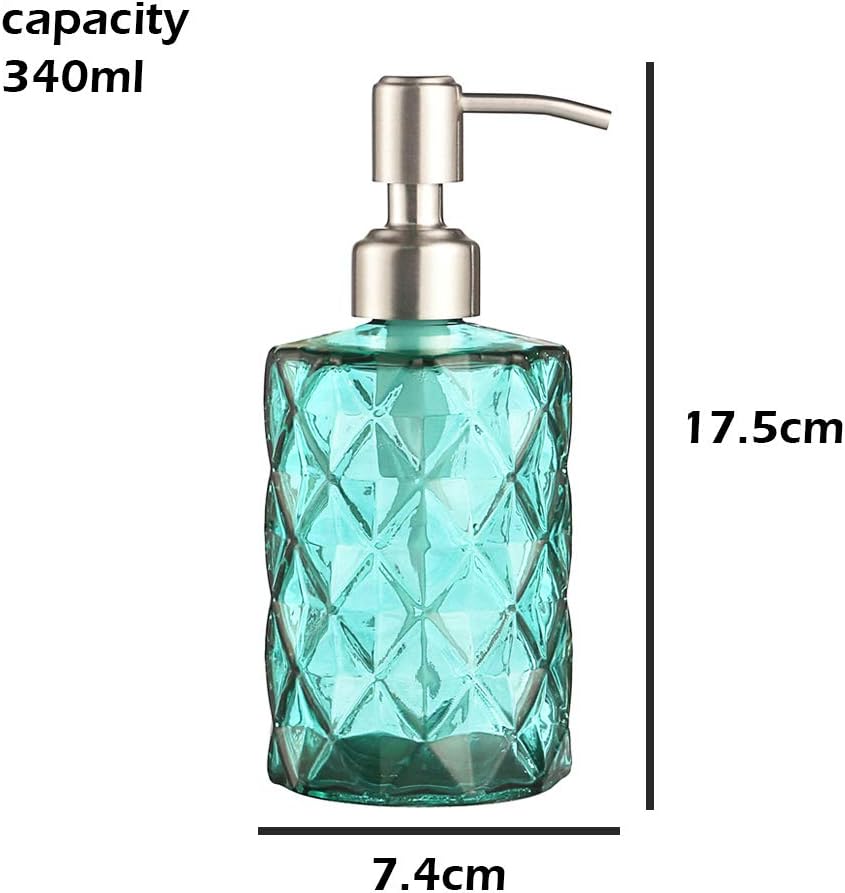 Luxury Glass Soap Dispenser with Stainless Steel Pump