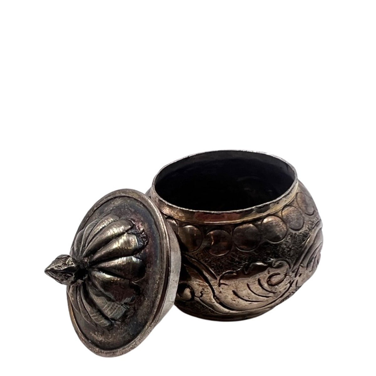 Mini Incense Box White Metal