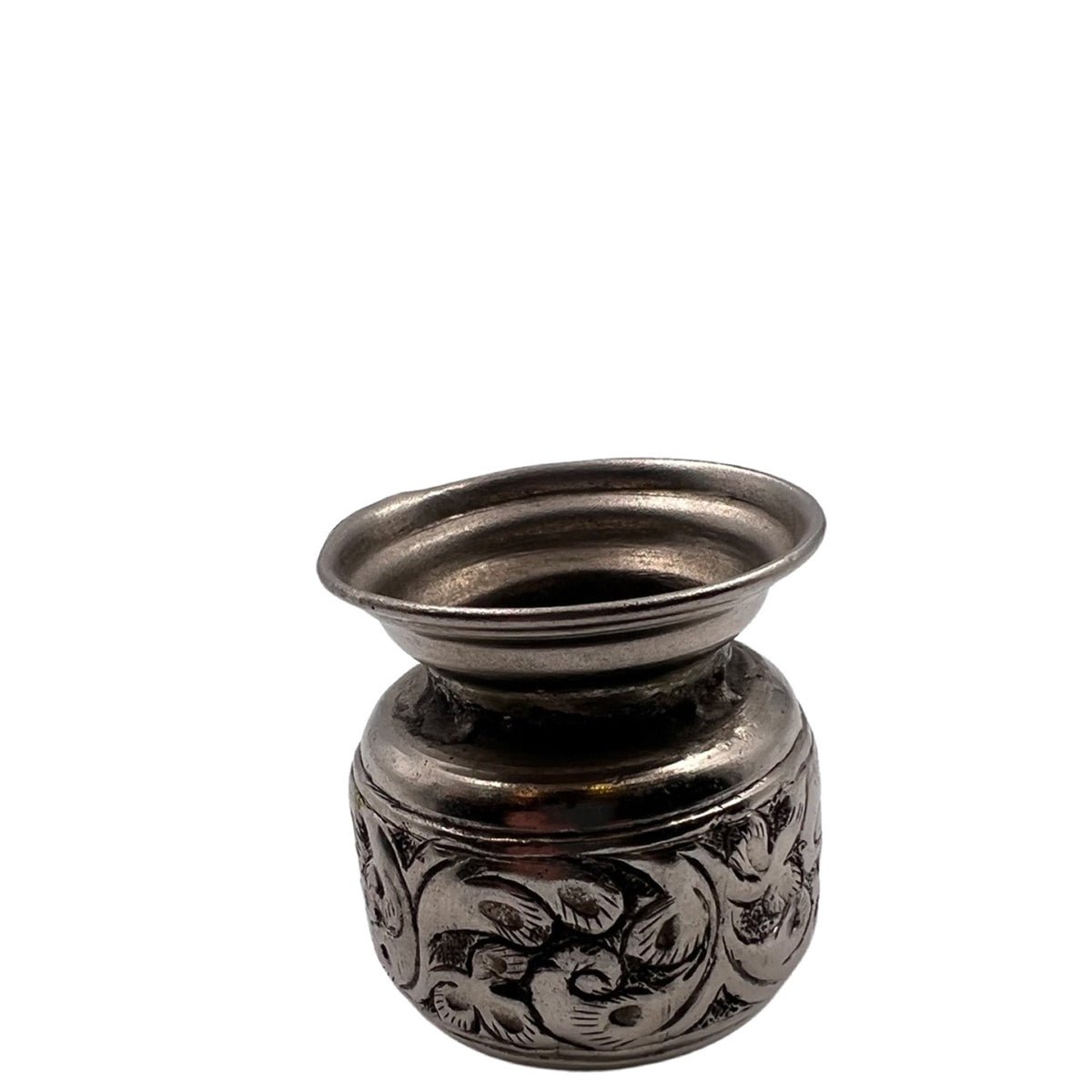 Mini Incense Vase Pourer White Metal