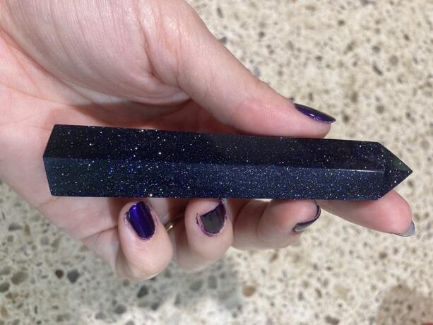 Natural Crystal Blue Sandstone Hexagonal