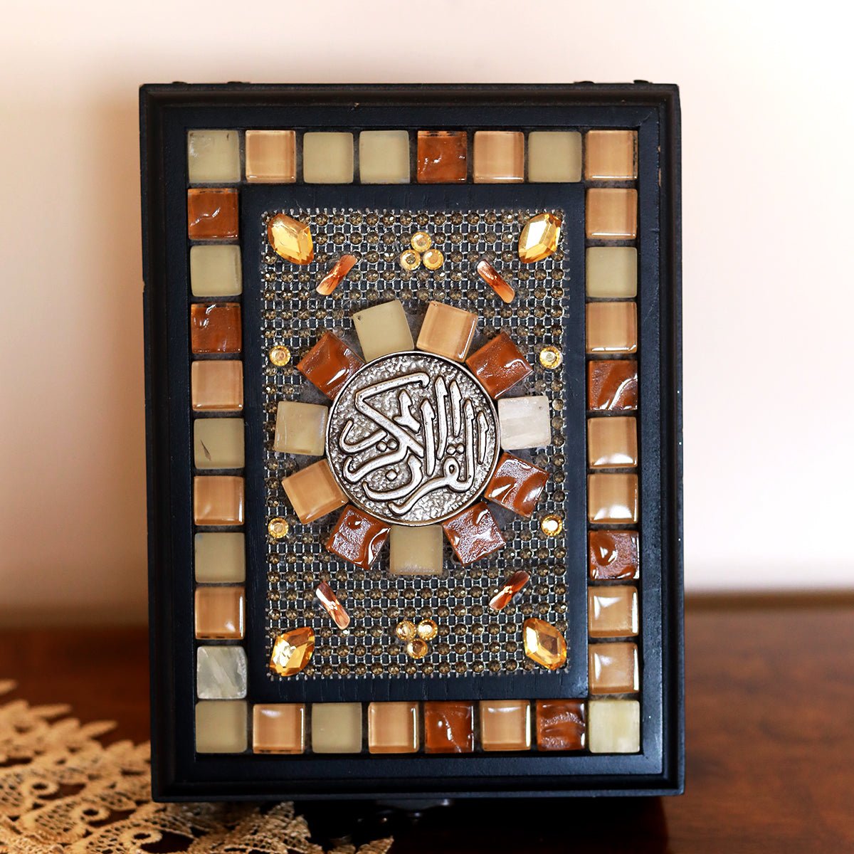 Premium Wooden Mosaics Arabesque Box Quran