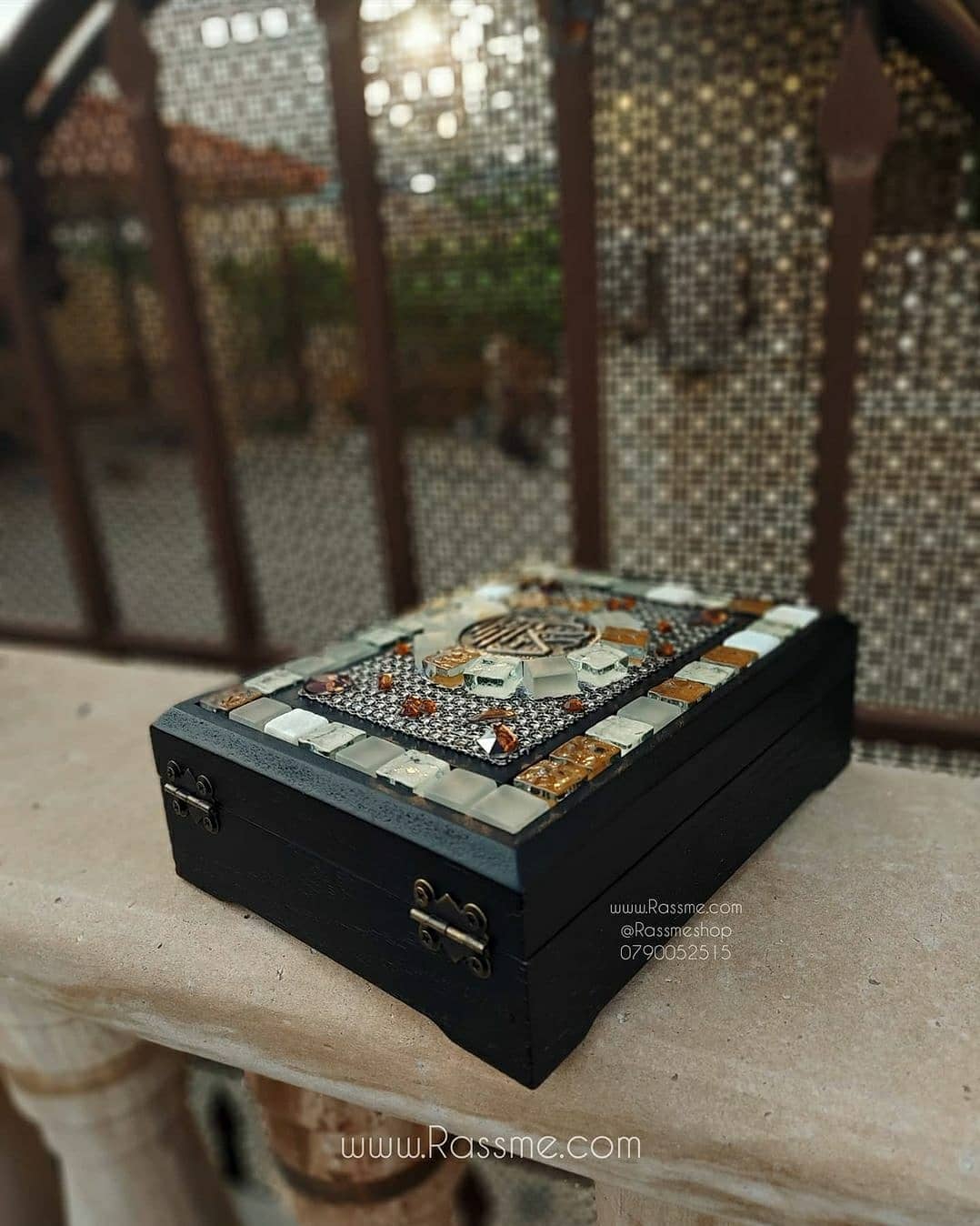 Premium Wooden Mosaics Arabesque Box Quran