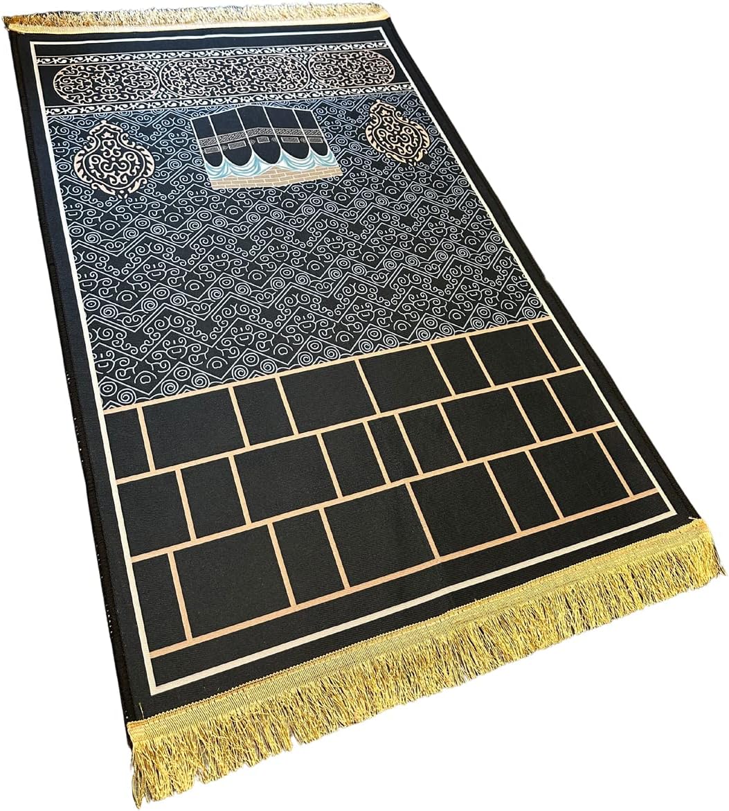 Small Anti slip printed Islam prayer mats with shinny surface