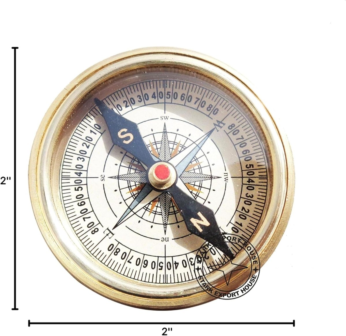 Solid Brass Antique Sundial Compass Kelvin & Hughes London(1917)