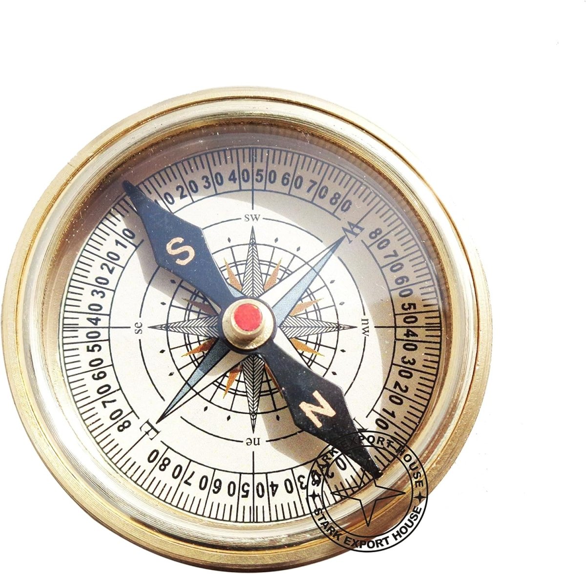 Solid Brass Antique Sundial Compass Kelvin & Hughes London(1917)