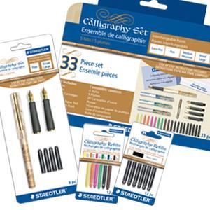 STAEDTLER calligraphy pen set, Complete 33 piece tin, ideal for all skill levels