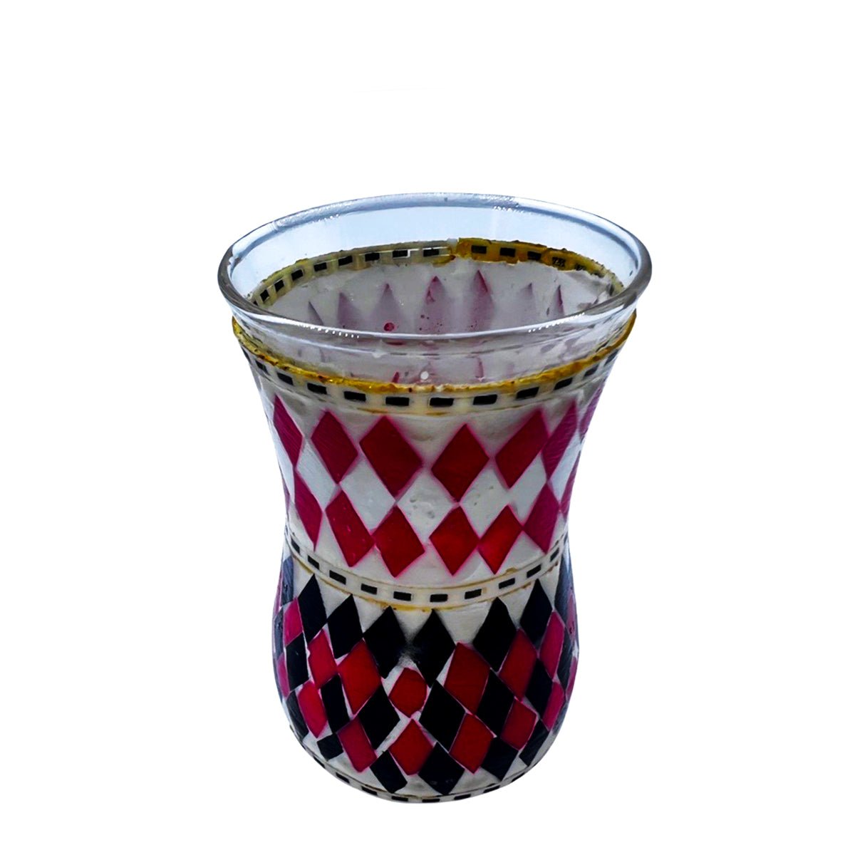 Tea Glass Mosaic Mother Pearl Mosaics Red