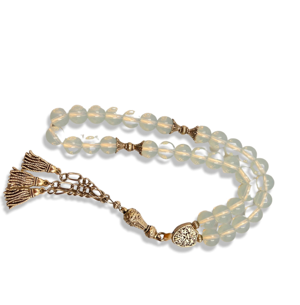White Stones Worry Beads Prayer Beads
