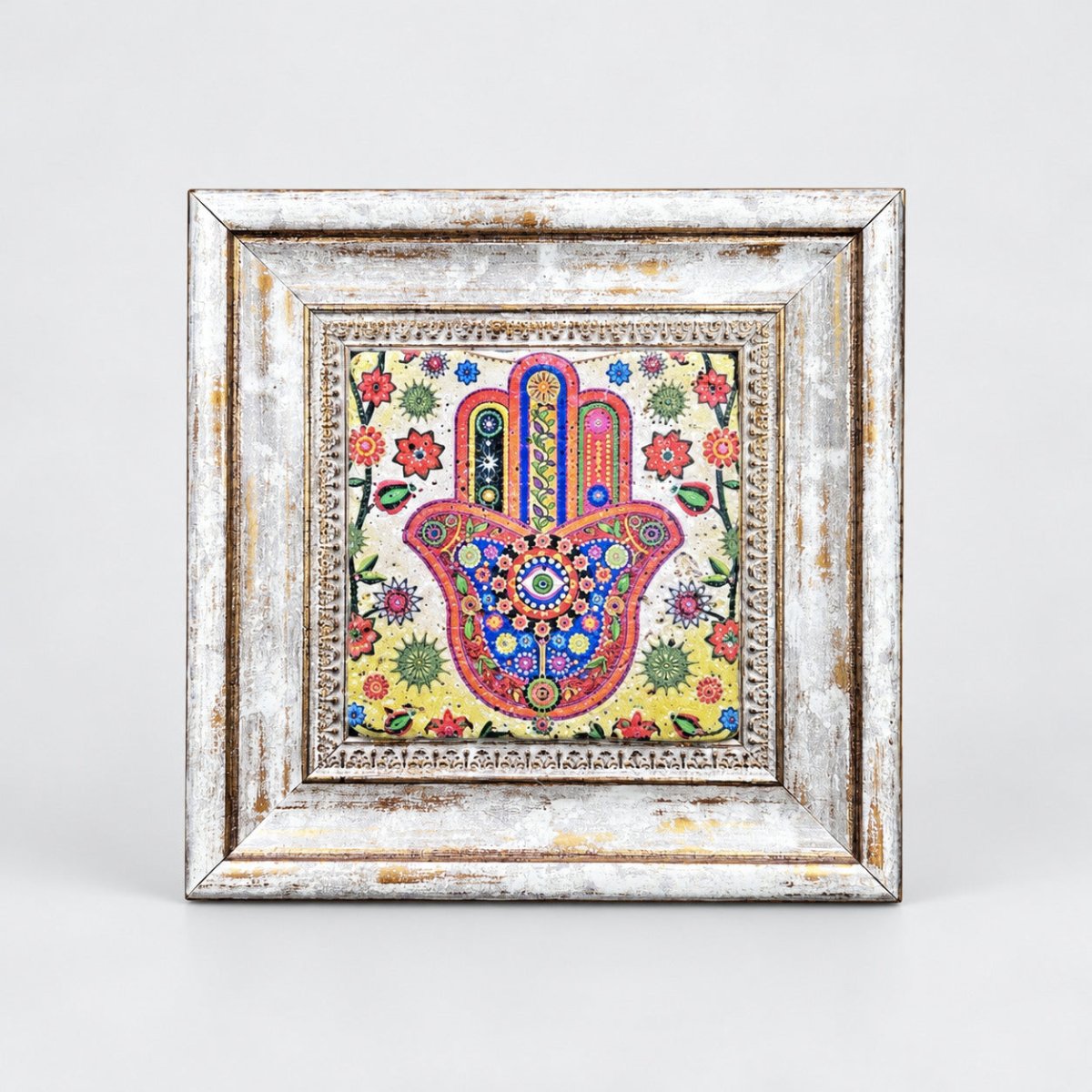 Wood & Stone Hamsa Frame