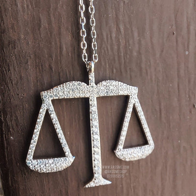 Silver Justice Balance Necklace