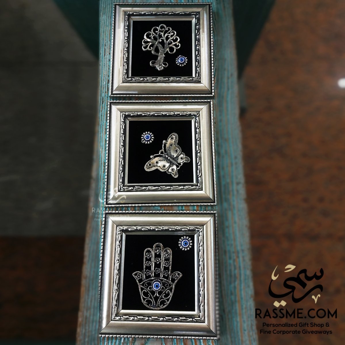 Three Small Wall Frames Blue Eye Home Decor