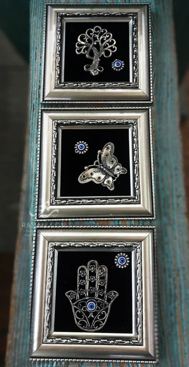 Three Small Wall Frames Blue Eye Home Decor