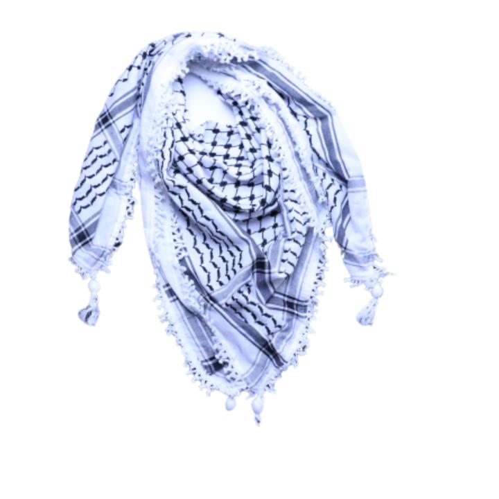 Palestinian Keffiyeh Kuffiyeh Shemagh Traditional Head Scarf Black And White