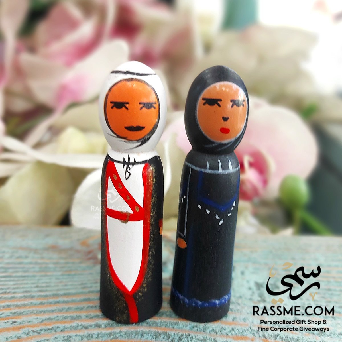 Wooden Bedouin Traditional Figures Set