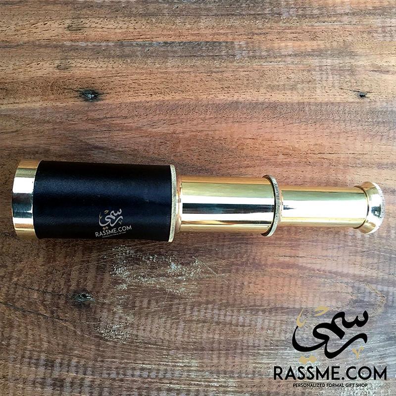 Solid Brass Telescope Leather Portable