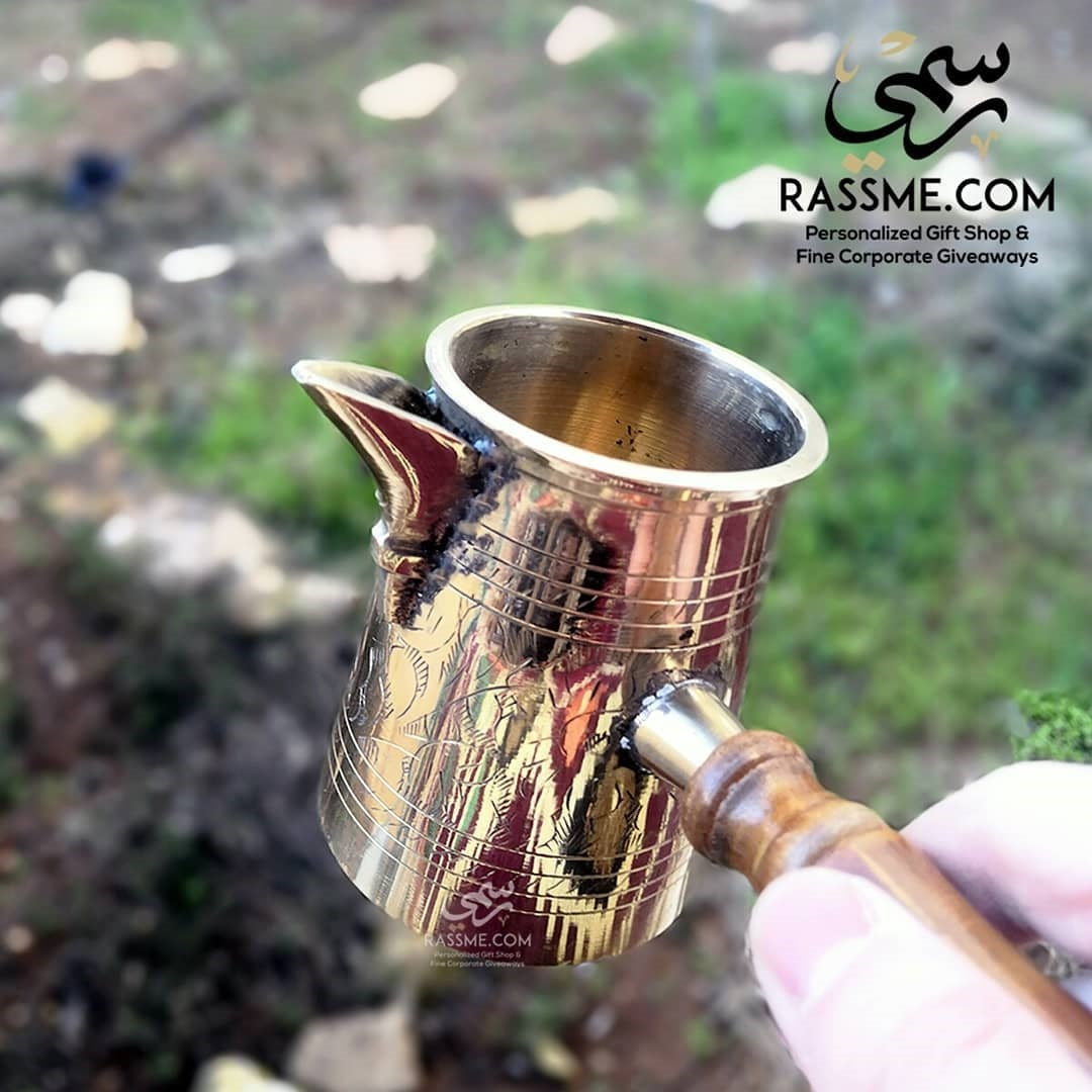 Handmade Flat Coffee Pot High Quality Gold & Silver - Free Engraving