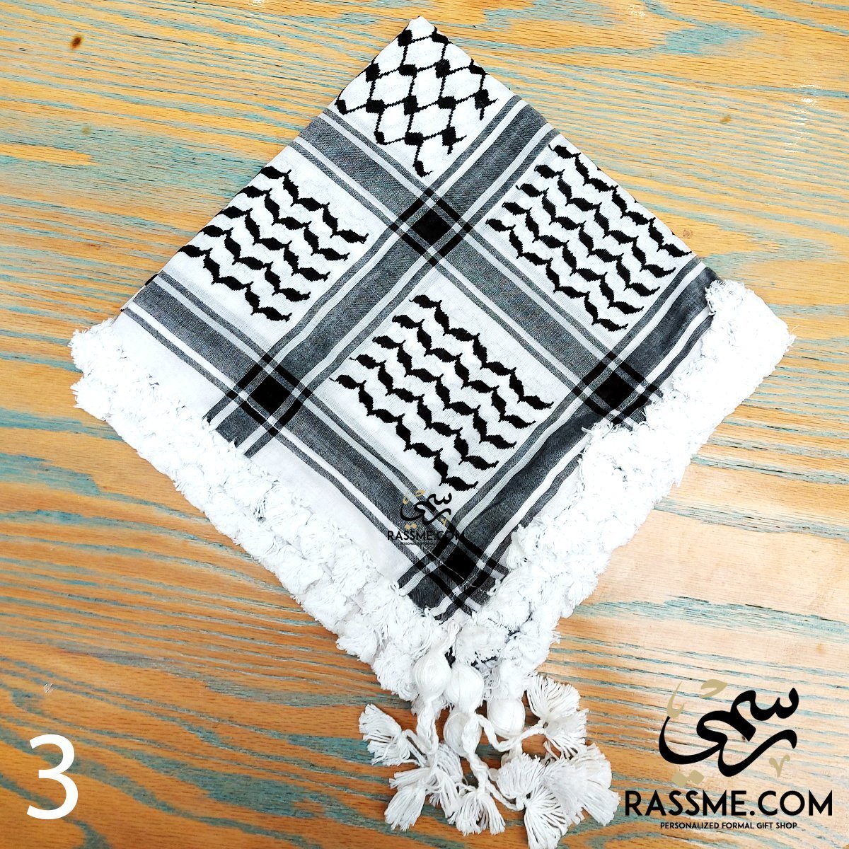 Palestinian Keffiyeh Kuffiyeh Shemagh Traditional Head Scarf Black And White Arabic Head cover for Turbante Unisex