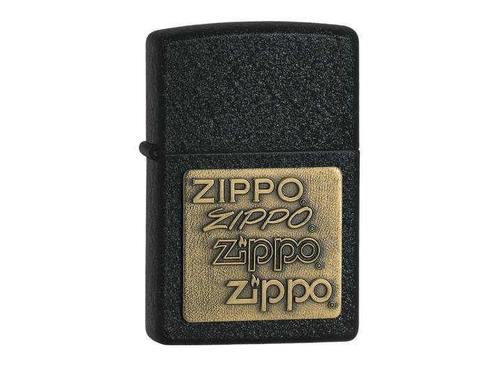Black Crackle Brass Zippo Logo Zippo Lighters In Jordan Rassme