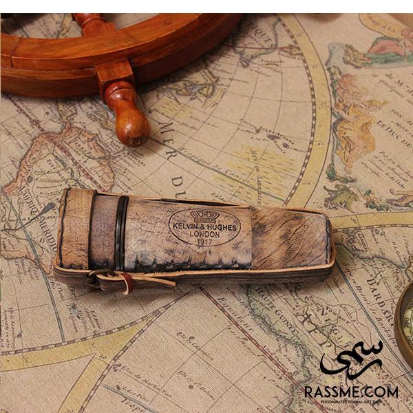 Antique Leather Solid Brass Telescope - Free Engraving