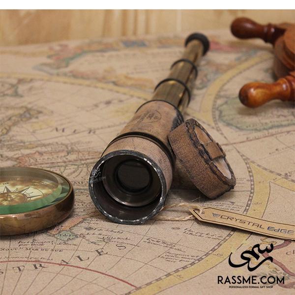Antique Leather Solid Brass Telescope - Free Engraving