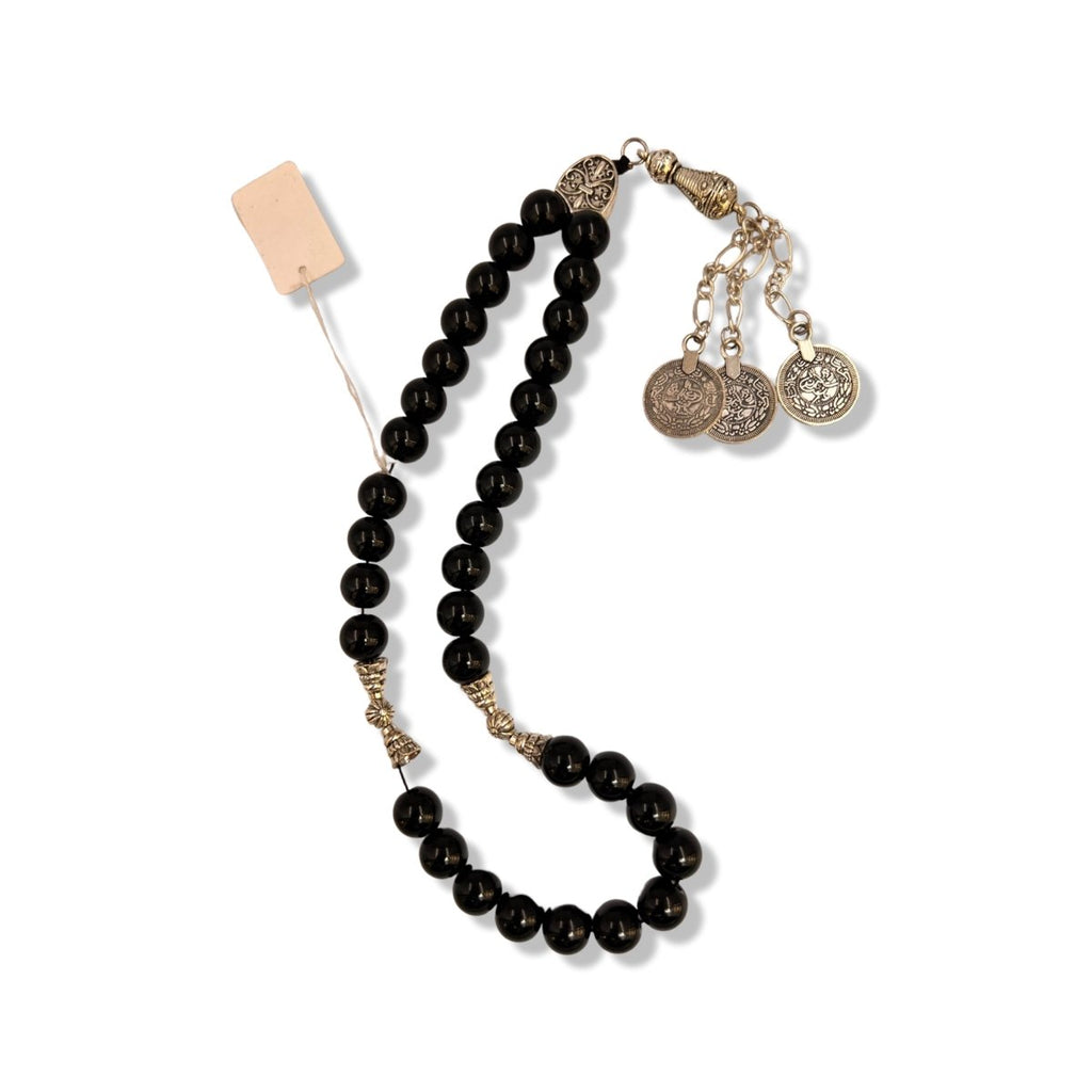 Black Stone Worry Beads Prayer Beads