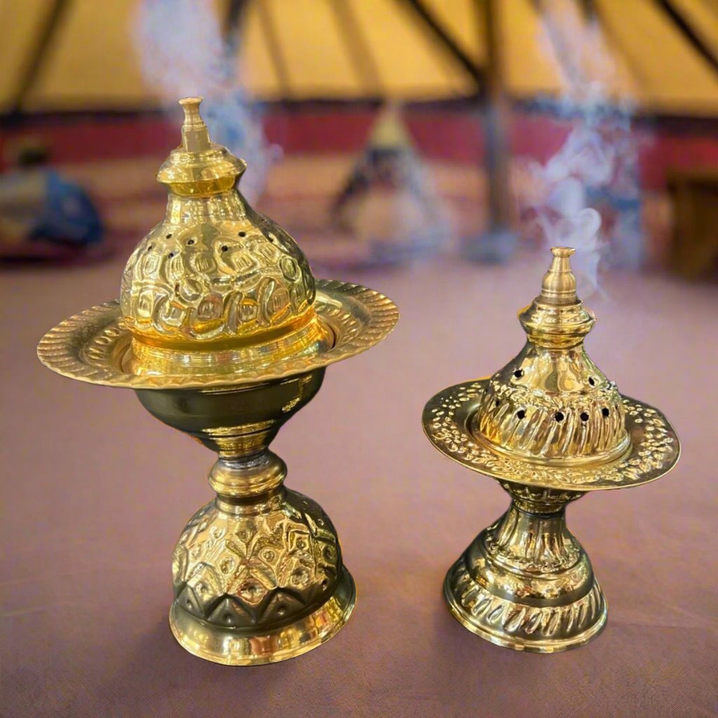 Brass Arabian Incense Burner with Lid