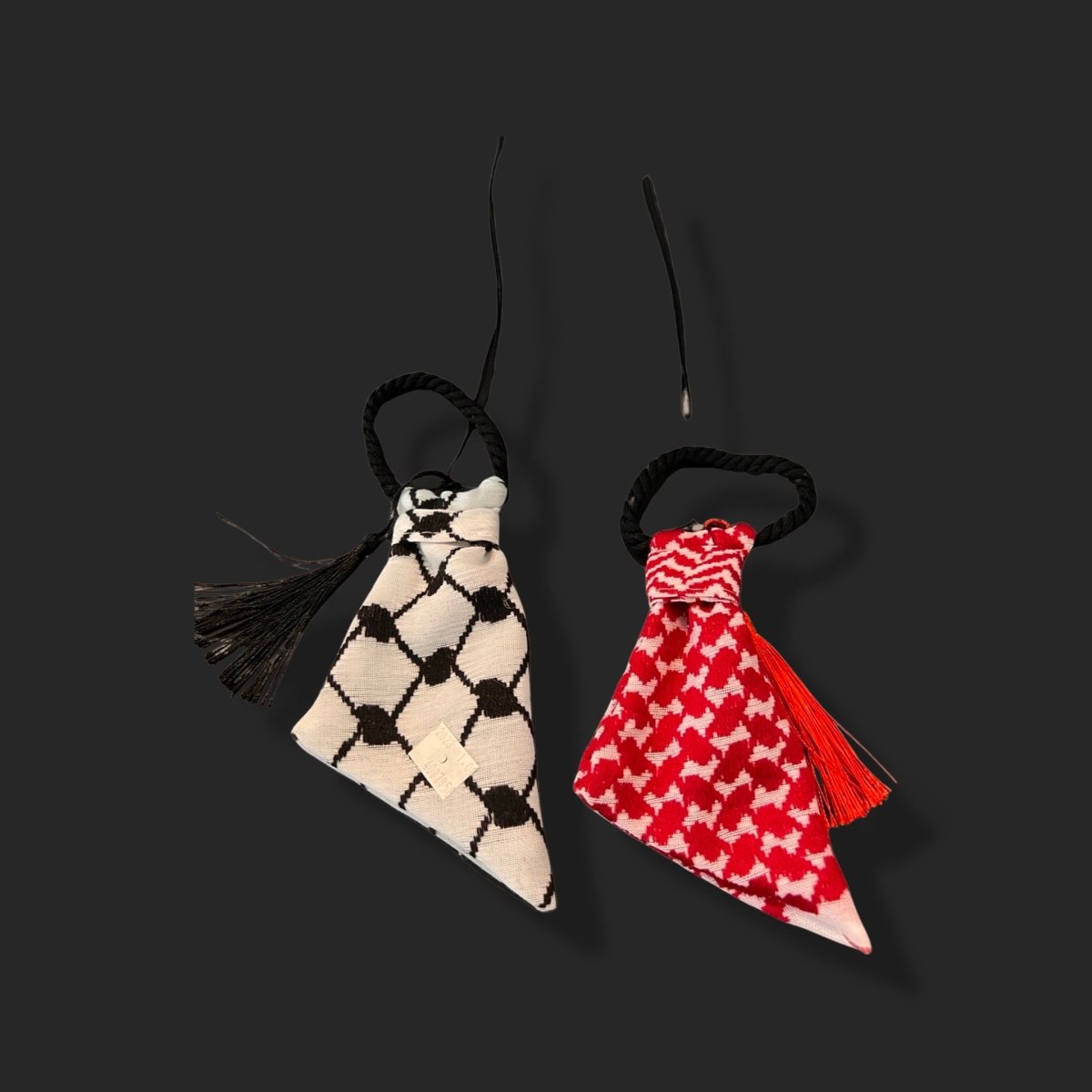 Keffiyeh Car Mirror Hanging with Short Tassel