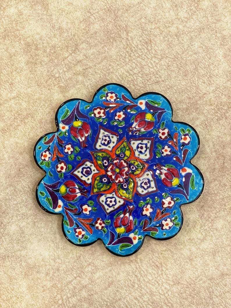 Ceramic Coaster Wall Dishes, Ceramic Tile Trivet, Hot Pad, Kitchen Decor hanging