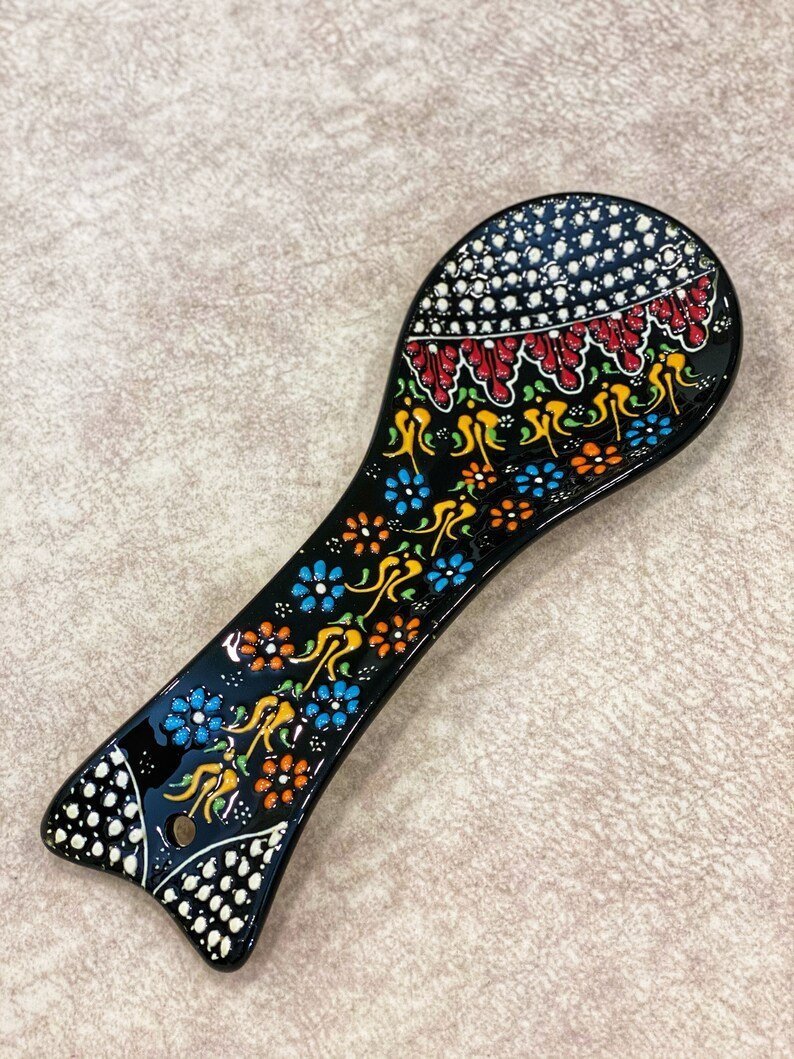 Ceramic Spoon Rest Tile Rack Pottery Spoon Holder Rack Kitchen