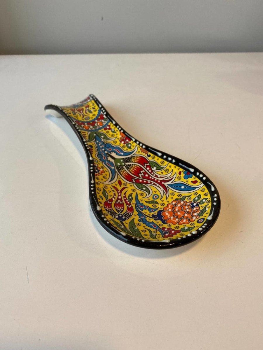 Ceramic Spoon Rest Tile Rack Pottery Spoon Holder Rack Kitchen