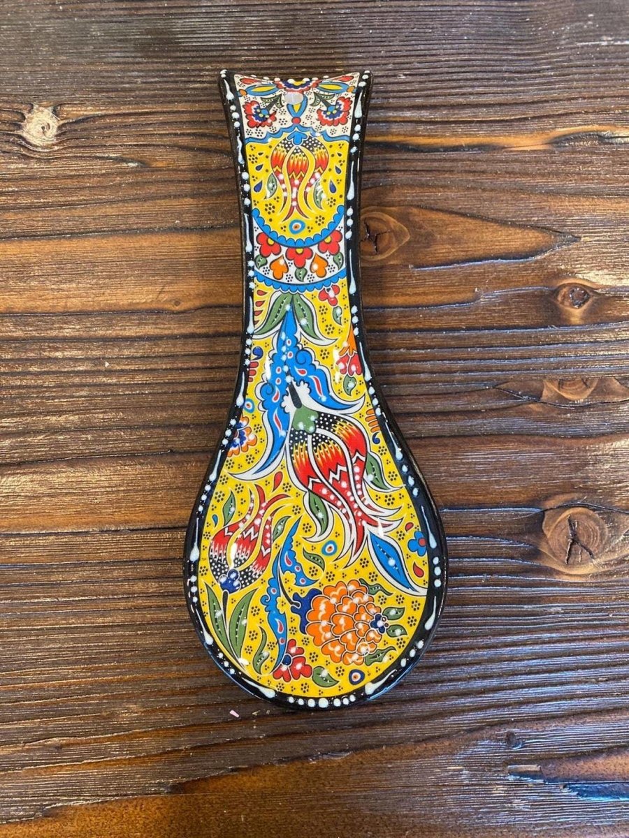 Ceramic Spoon Rest Tile Rack Pottery Spoon Holder Rack Kitchen