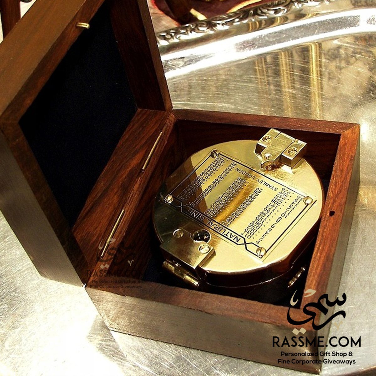 Compass Water Meter and Sundial Brass - Free Engraving
