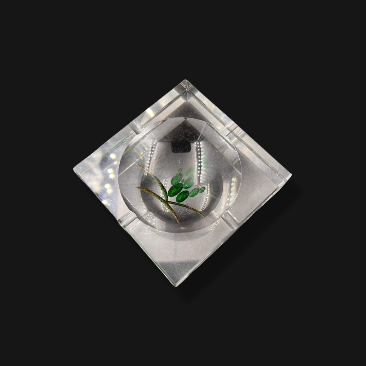 Crystal Ashtray Thick Glass Personalized