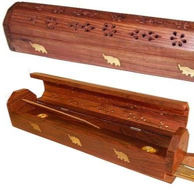 Indian Rosewood Incense Box Stick Holder