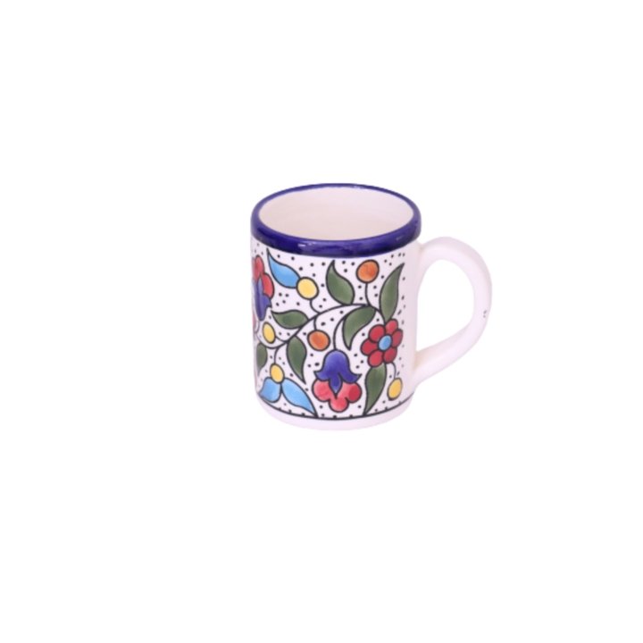 FLORAL CERAMIC COFFE TEA MUG 12OZ