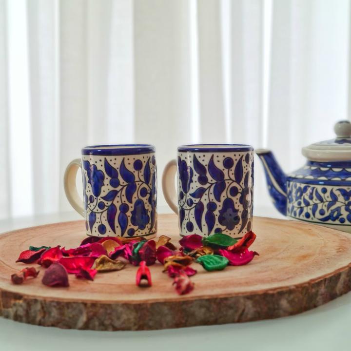 FLORAL CERAMIC COFFE TEA MUG 12OZ