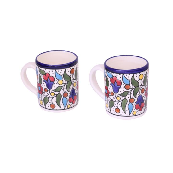 FLORAL CERAMIC COFFE TEA MUG 12OZ