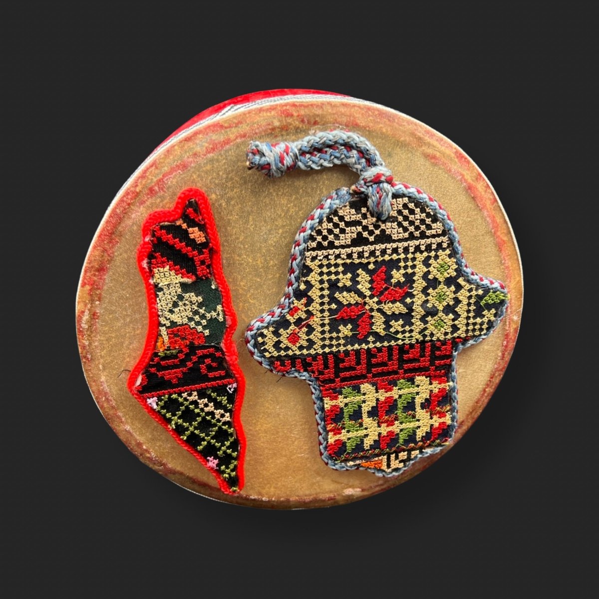 Handcrafted Daf Drum Goat and Wood Palestinian Style