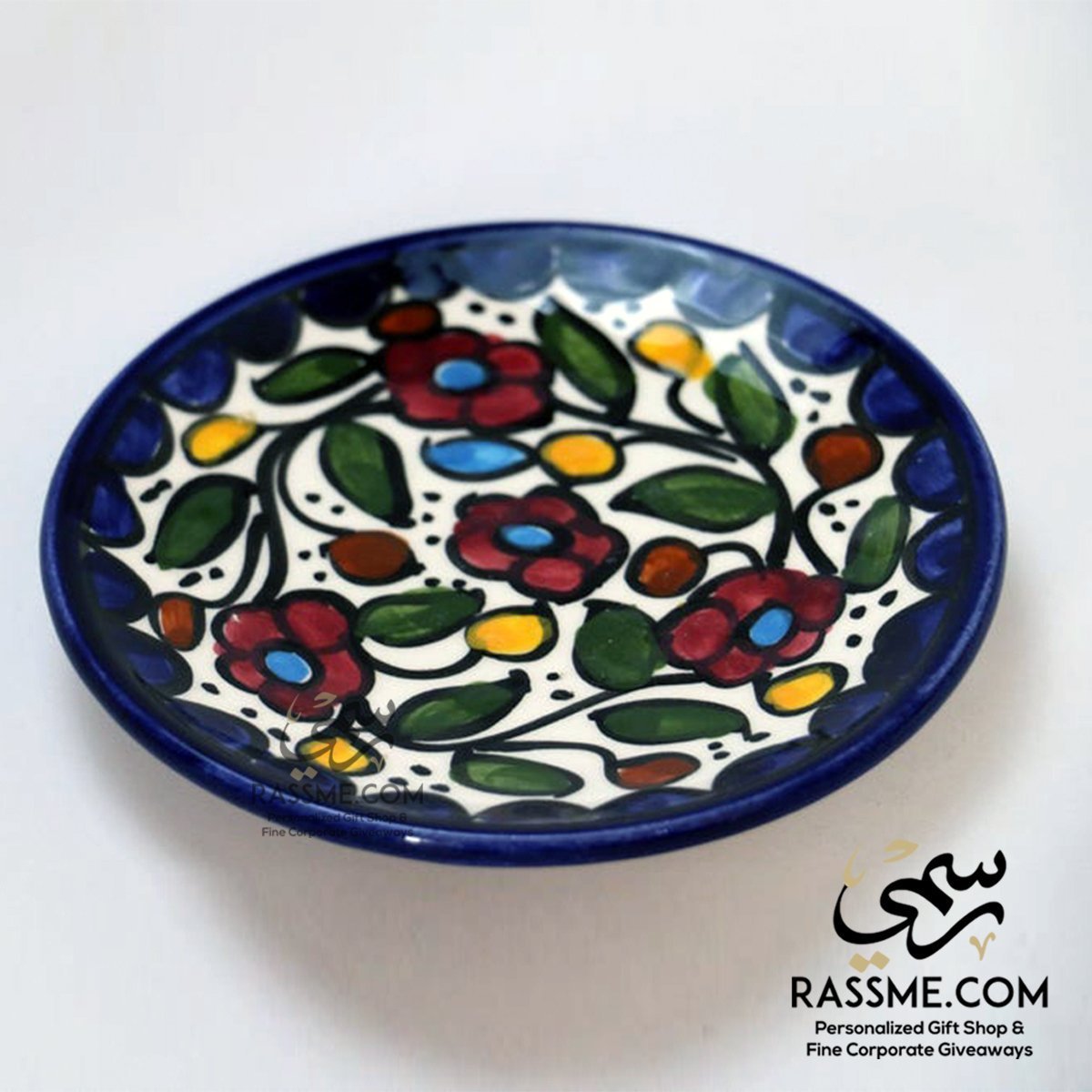 Hebron Ceramic Hand Paint Coffee Cup and Saucers Made in Holy Land Khalil / Palestine